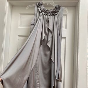 NWT Gray silk cocktail dress